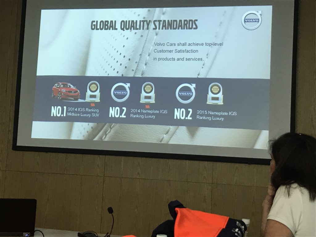 * Volvofabrikken i Chengdu har mottatt en rekke kvalitetspriser. 